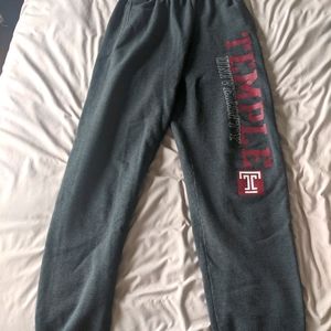 Temple university branded sweatpants